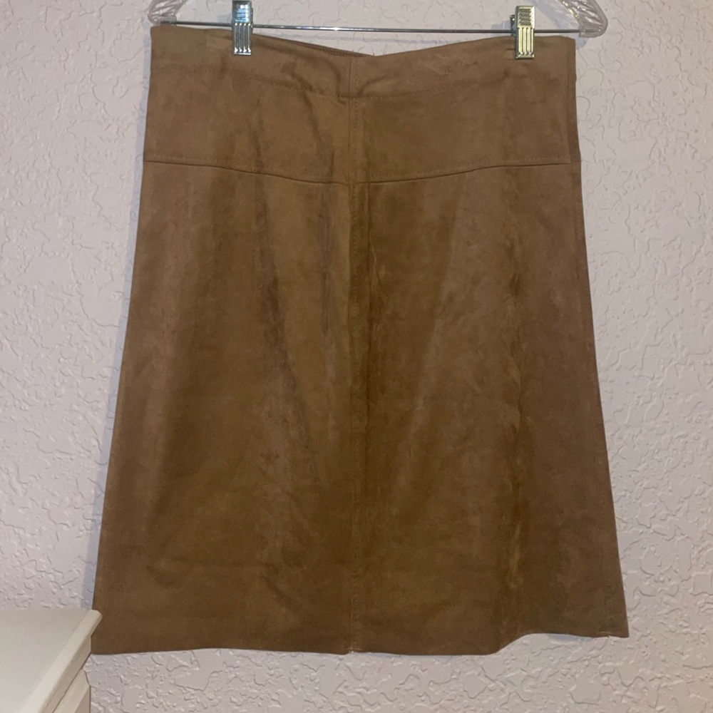 Brown/tan suede skirt
